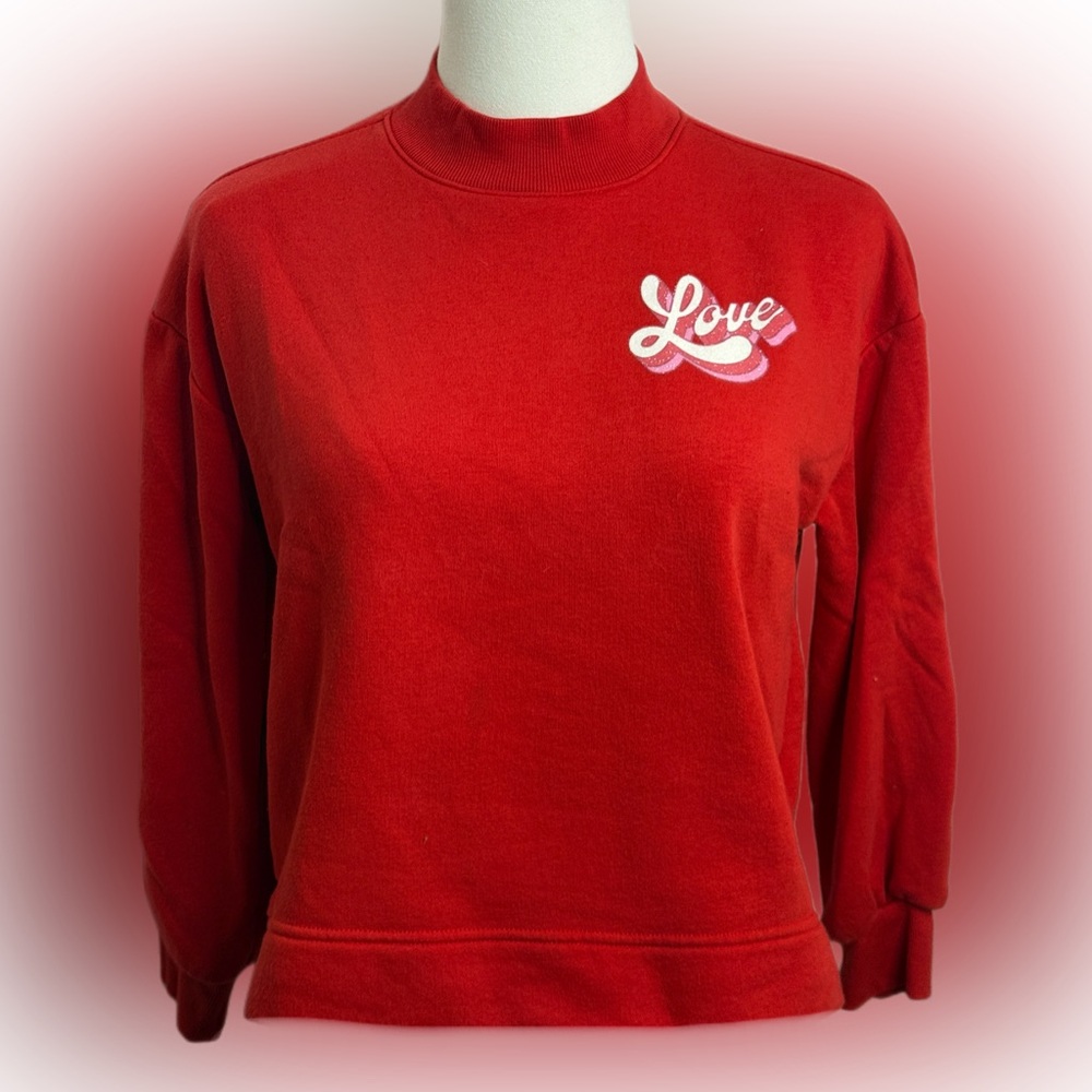 Old Navy Red Kids Sweatshirt with Love Detail